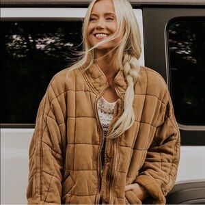 Free People Quilted Dolman PufferJacket
